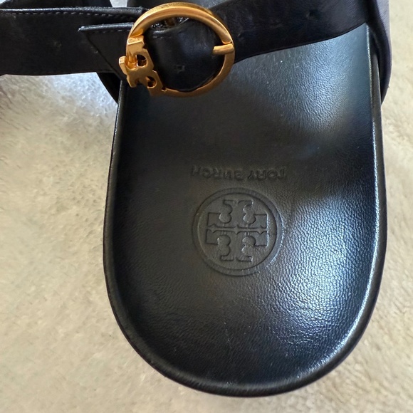 TORY BURCH Calf Leather Sport Sandals, Color Black,  Size 8 (Style No 88339) - Picture 9 of 16